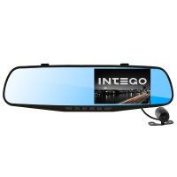 Видеорегистратор-зеркало INTEGO VX-410 MR HD 720p экран 4,3" с дополнительной камерой