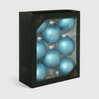 Набор елочных игрушек Krebs int голубой, 8 шт 