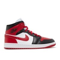 Кроссовки Wmns Air Jordan 1 Mid Alternate Bred Toe, красный Alternte Bred Toe