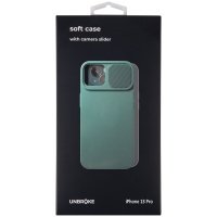 Чехол накладка UNBROKE soft case with camera slider для iPhone 13 Pro, зеленая 