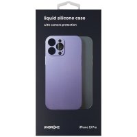 Чехол накладка UNBROKE soft case with camera slider для iPhone 13 Pro, фиолетовая 