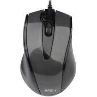 Мышь проводная A4TECH N-500F-1 V-Track Padless серый чёрный USB 