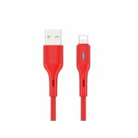 Кабель Usams SJ425 USB - Lightning Smart Power-off 1.2m Red УТ000021077 SJ425
