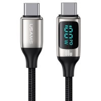 Дата-Кабель USAMS US-SJ558 U78 Type-C - Type-C, PD 100W Fast Charging, 2m, черный (SJ558USB01) Type-C - Type-C, PD 100W Fast Charging, 2m,черный
