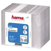 Коробка HAMA H-11521 Slim Box, 20шт., прозрачный [00011521] 00011521