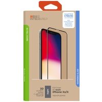 Защитное стекло с рамкой 3D InterStep Full Cover iPhone Xs/X, черная рамка (IS-TG-IPHONXS3B-UA3B202)