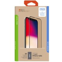 Защитное стекло с рамкой 3D InterStep Full Cover iPhone 6/6s, белая рамка (IS-TG-IPHO6S3DW-UA3B202)