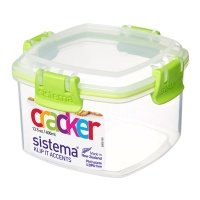 Контейнер для крекеров Sistema Klip It Cracker Accents, 400 мл Green (61331)