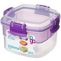 Контейнер двухуровневый Sistema To-Go Snacks, 400 мл Violet (21320)