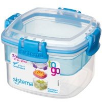 Контейнер двухуровневый Sistema To-Go Snacks, 400 мл Blue (21320)