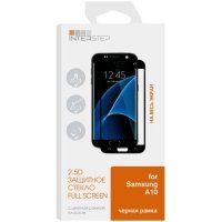 Защитное стекло 2.5D InterStep для Samsung Galaxy A10, черная рамка