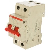 2CDD272111R0025 Рубильник 2пол. SHD202/25 рычаг крас. ABB SHD202/25