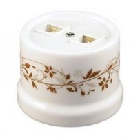 B1-302-01-D6/2 Лизетта Бел Розетка компьютерная 2-ая (RJ45) стандарт. Декор d6/2 Bironi