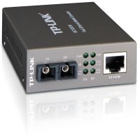 Медиаконвертор TP-LINK MC100CM 10/100M RJ45 to 100M multi-mode, SC fiber Converter MC100CM (черный)