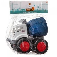 Машинка ABtoys Спецтехника, Городские службы, со съемным кузовом, сине-белая C-00402 Машинка Спецтехника Городские службы Бетономешалка со съемным кузовом
