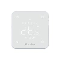 Комнатный термостат Ридан RSmart-FW с Wi-Fi подключением 230V, встраиваемый, белый 