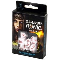 Набор кубиков Classic Runic White & red (7 шт) 
