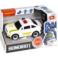 Трансформер 2в1 Bondibot Робот-автомобиль, полиция 2в1 робот-автомобиль, полиция, в коробке 21x10х13 см