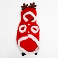 Куртка на кнопочках с меховой отделкой Santa (Красный, XS, Унисекс) 