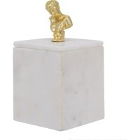 Шкатулка из белого мрамора 10х10х20см Glasar 78029-DS 