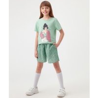 Шорты в горошек зеленые Button Blue 123BBGJC60014804