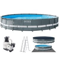 Каркасный бассейн Intex 26334 610x610x122 см Каркасный бассейн Ultra XTR Frame 610х122 см