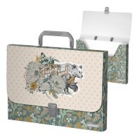Папка-портфель А4+, 1 отделение, 800 мкм, ErichKrause Natural Life, до 350 л, с рисунком Портфель пластиковый Natural Life FC