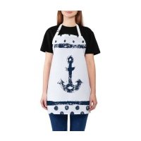 Кухонный фартук JOYARTY Фартук кухонный Морская композиция с якорем 65x65 см