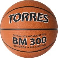 Баскетбольный мяч Torres BM300 B02015 (5 размер) Мяч баскетбольный BM 300 размер 5