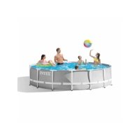 Каркасный бассейн Intex 26720 427х427х107 см Бассейн на опорах Призм 427х107 см + фильтр-насос, лестница, настил, тент
