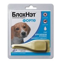Астрафарм БлохНэт Форте капли от блох и клещей для щенков и собак от 10 до 20 кг, 1 пипетка 