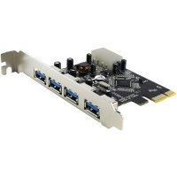 Контроллер расширения ORIENT (PCI-E, 4 port USB 3.0, доп разъём питания, VIA VL800) Ret VA-3U4PE