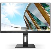 Монитор 23,8" AOC black с поворотом экрана (VA, 1920x1080, 75Hz, 4 ms, 178°/178°, 300 cd/m, 20M:1, +DVI, +HDMI) 24P2QM