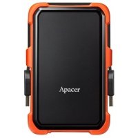 Внешний жесткий диск 2.5'' Apacer 2TB, USB 3.1, IP55, Win/Mac/Linux, military grade, black/orange AC630