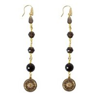 серьги Rocca Florentina OD292/23G золотой+коричневый UNI