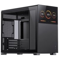Корпус mATX JONSBO черный, без БП, окно из закаленного стекла, 8” Color TFT-LCD screen, USB-C, USB3.0, audio D31 STD SC Black