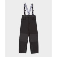 Брюки со съемными подтяжками черные Button Blue (104)