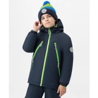Куртка демисезонная с мембраной и принтом синяя Button Blue (104) 