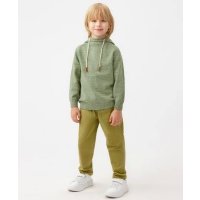 Брюки бананы хлопковые цвета хаки Button Blue (104)