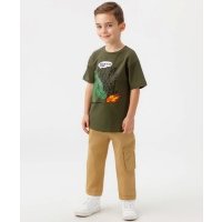 Брюки прямые из твила Button Blue (122) 