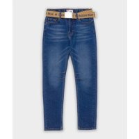 Джинсы синие с ремнем Button Blue (158) 