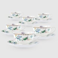 Чайный набор Macbeth bone porcelain Flowering 6 персон 12 предметов