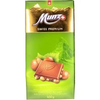 Шоколад Munz Молочный с обжаренным фундуком 100г 