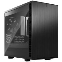 Корпус mini-DTX Fractal Design чёрный, без БП, панель из закаленного стекла, USB Type-C, 2xUSB 3.0, 2xUSB 2.0, audio Define 7 Nano Black TG Light Tint