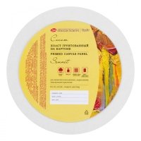 Холст на картоне "Сонет", круглый, 280 г, 100% хлопок, акриловый грунт, среднее зерно 
