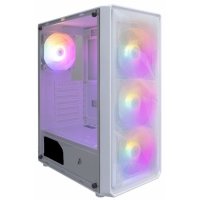 Корпус ATX 1STPLAYER White, 4*120mm LED fans inc. FD3