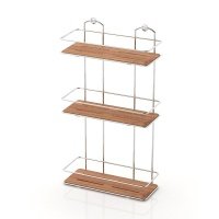 Полка для ванной Tekno-tel прямая 3 яруса хром 13 x 30 x 54 см 