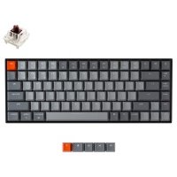 Клавиатура беспроводная механическая Keychron K2 v2 (Hot-swappable), Gateron G Pro Brown Switch, Bluetooth, RGB, 4000мАч, Серый K2C3H K2-C3H