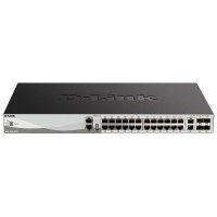 Коммутатор D-Link DGS-3130-30TS/B1A, PROJ L2+ Managed Switch with 24 10/100/1000Base-T ports and 2 10GBase-T ports and 4 10GBase-X SFP+ ports.16K Mac address, SIM, USB port, IPv6, SSL v3, 802.1Q VLAN DGS-3130-30TS