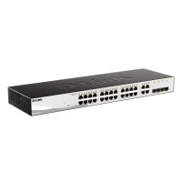 Коммутатор D-Link DGS-1210-28/F3A, L2 Smart Switch with 24 10/100/1000Base-T ports and 4 1000Base-T/SFP combo-ports.8K Mac address, 802.3x Flow Control, 256 of 802.1Q VLAN, VID range 1-4094, 4 IP Int DGS-1210-28/F3A